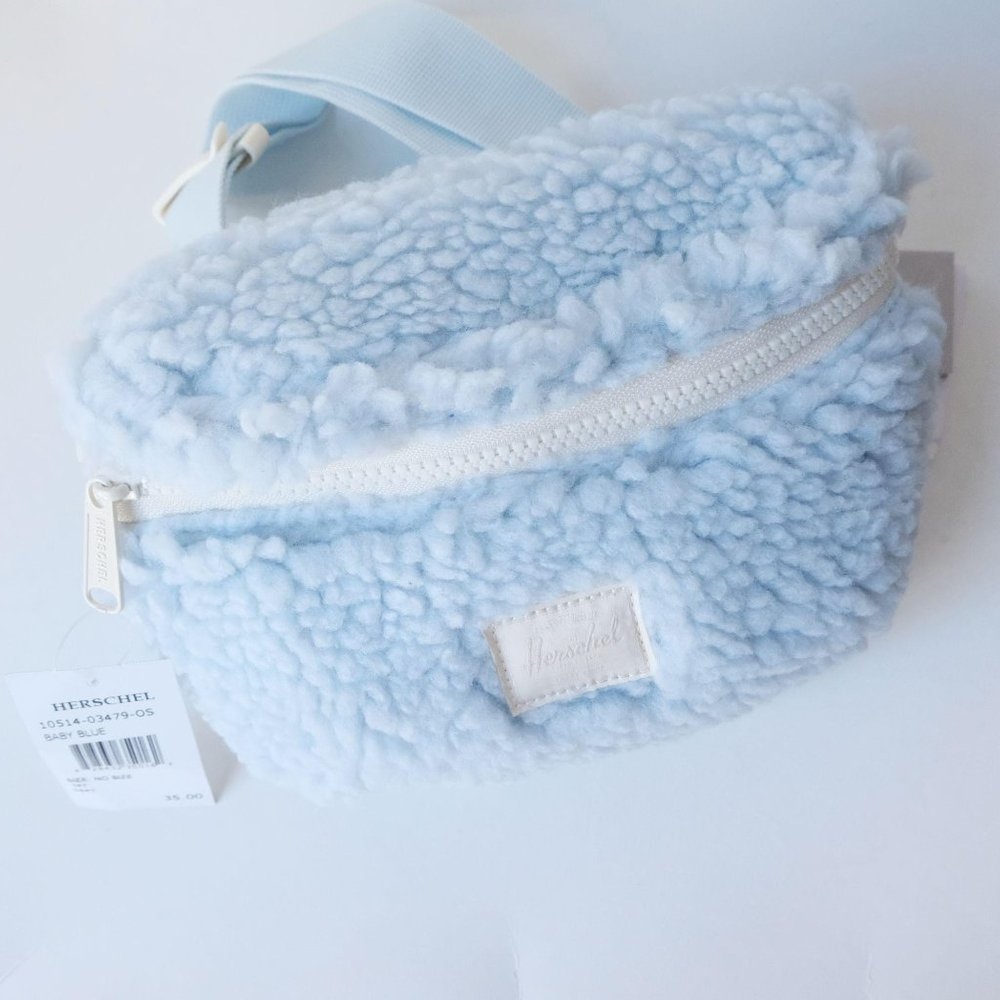 NWT blue fleece herschel hip bag fanny pack